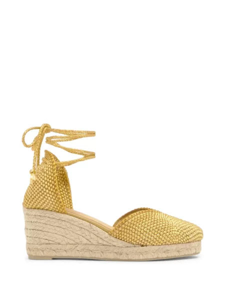 Espadrile Castaner cu pană galben