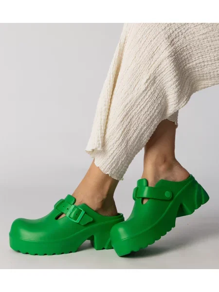 Sandale D/ceo fără toc verde