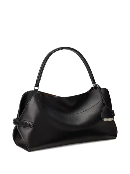 Geanta de piele Ralph Lauren Collection din piele negru