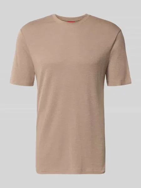 T-shirt o kroju regular fit z mieszanki lyocellu i lnu model DULEROSTEE' Hugo