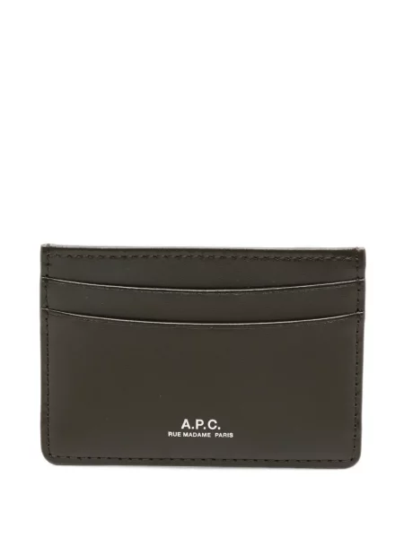 Portofel A.p.c. din piele cu imagine maro