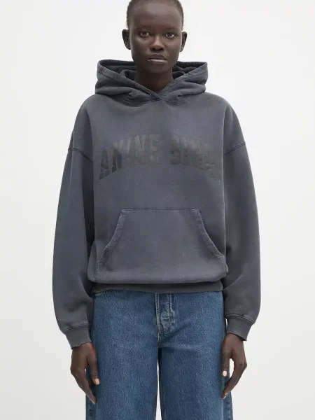 Hoodie Anine Bing με κουκούλα με σχέδιο γκρι