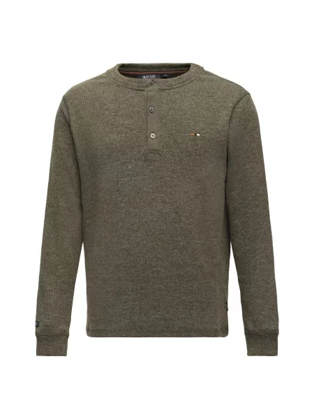 INDICODE JEANS Pulover Dorburn Grandad oliv