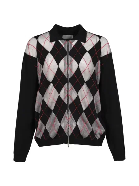 Cardigan Cedarwood cu model argyle negru