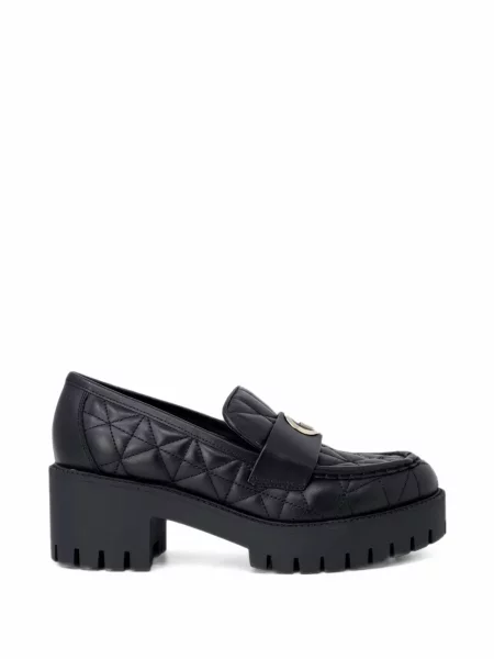 Matlasat pantofi loafer Guess cu platformă negru