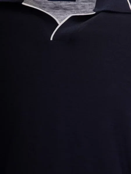 Πλεκτό polo Paul & Shark μπλε