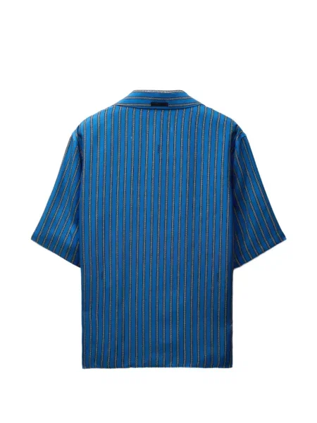 Cămașă Versace de mătase albastru