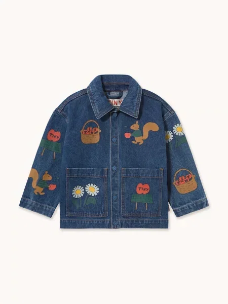 Tinycottons джинсова куртка дитяча TINY APPLES JACKET