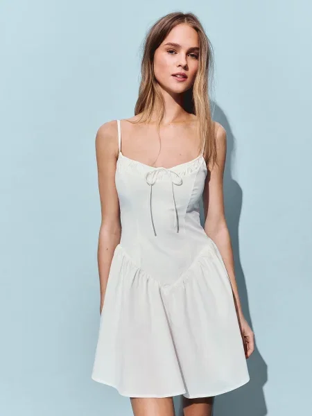 Bershka Obleka slonovina