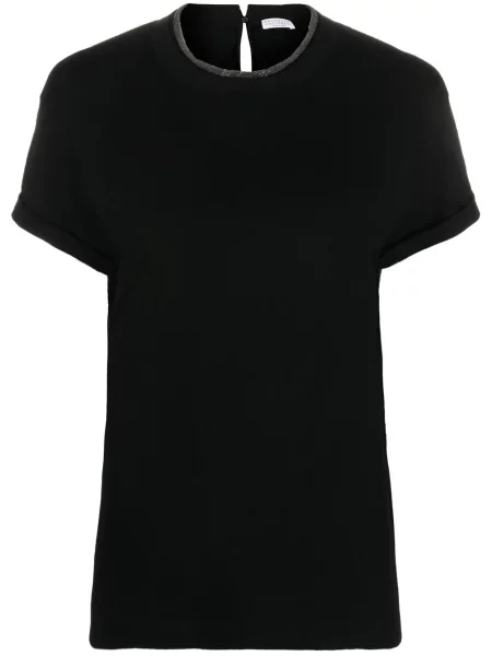 Tricou Brunello Cucinelli cu decolteu rotund negru