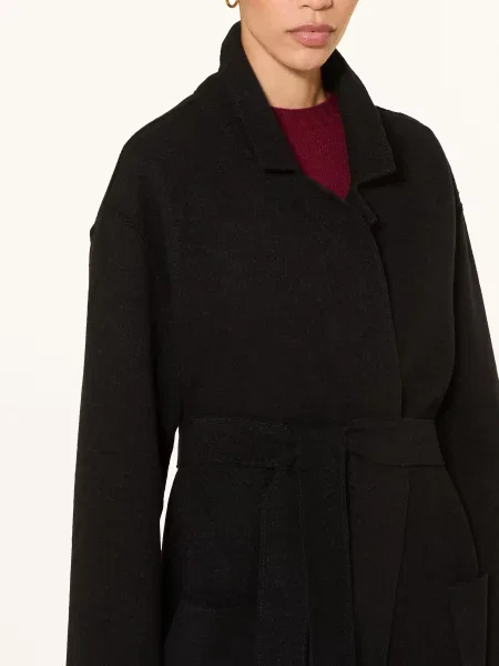 Lunaria Cashmere Płaszcz Z Kaszmiru schwarz czarny