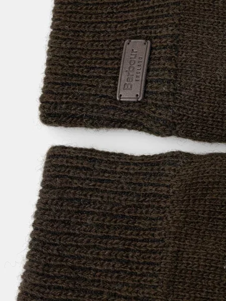 Вовняні рукавички Barbour Carlton чорний