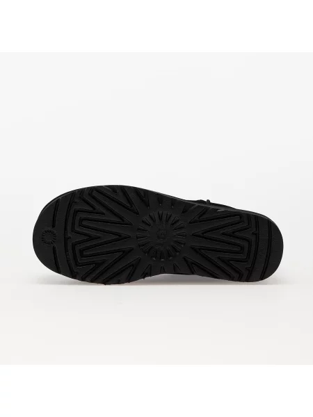 Sneakerși Ugg cu platformă din piele negru