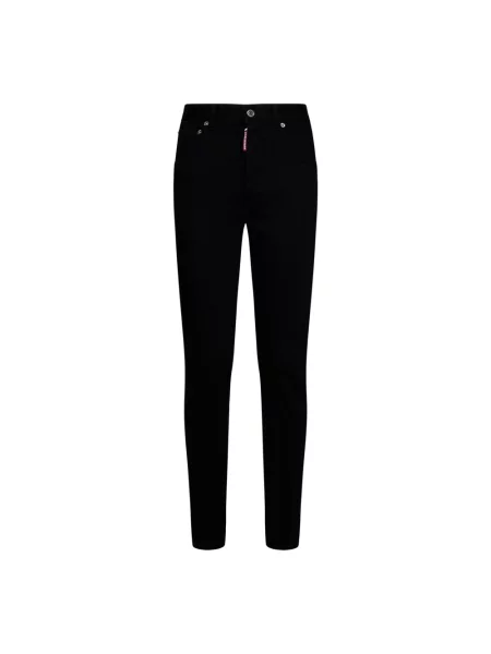 Jeansy skinny Dsquared2 z wysoką talią czarne