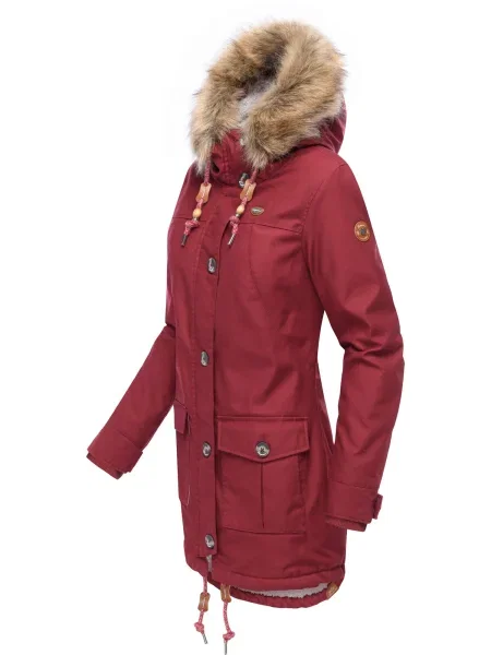 Ragwear Geacă de iarnă Jane vin roșu