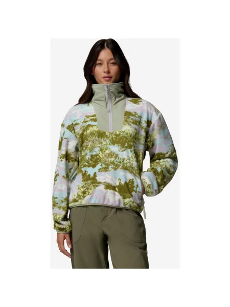 Polar Columbia Sequoia Grove Printed Half Zip jasnoniebieski S zielony