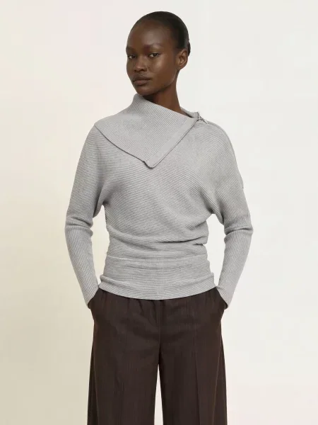 Reiss Sweter Leena grau szary