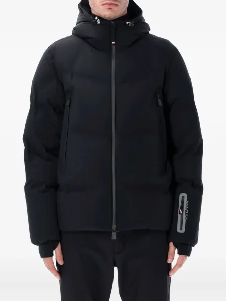 Geacă de schi Moncler Grenoble cu glugă negru