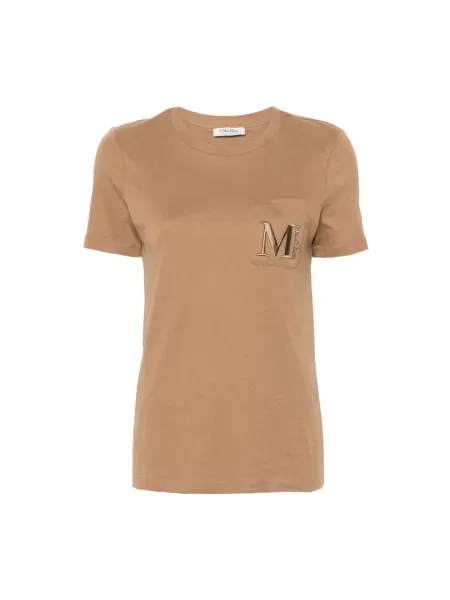 Haftowana koszulka Max Mara beżowa