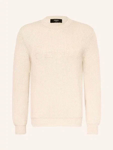 Fendi Sweter weiss beżowy