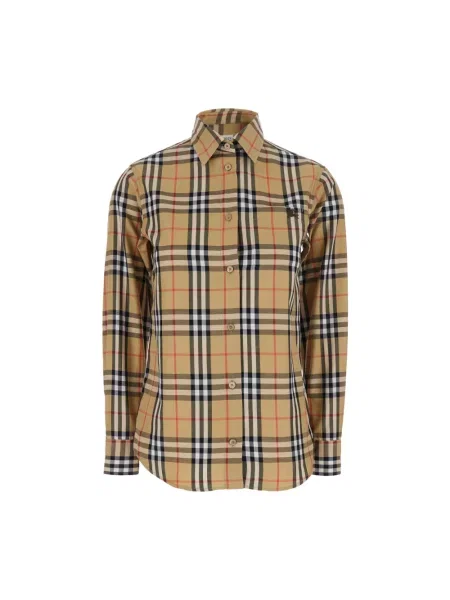 Koszula Burberry w kratkę beżowa