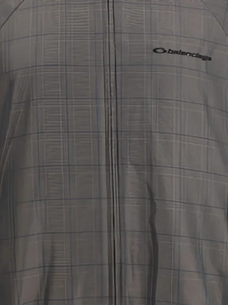 Geacă Balenciaga în carouri gri