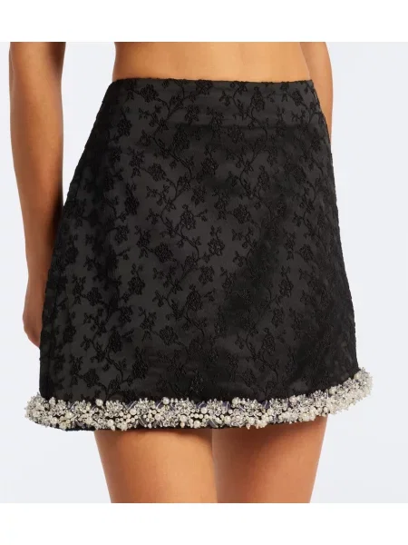 Fustă Simkhai cu model floral negru