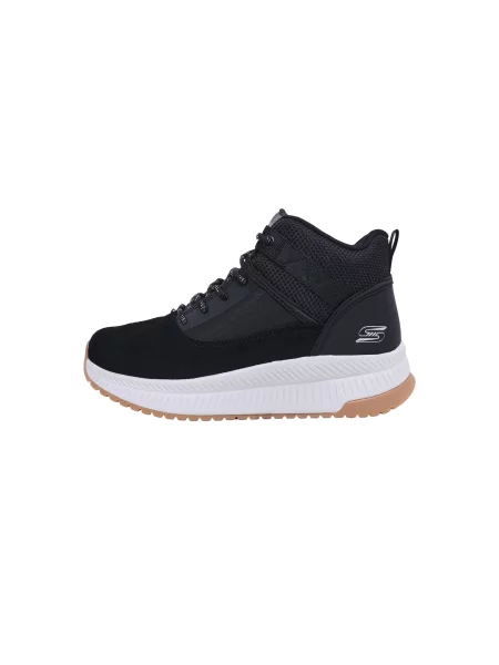 SKECHERS Bocanci cu șireturi BOBS SQUAD 4 URBAN RIDGE' negru