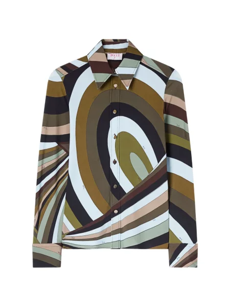 Cămașă Pucci cu imagine albastru