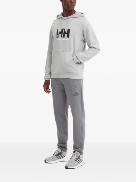 Hanorac cu glugă Helly Hansen cu imagine cu cordon gri