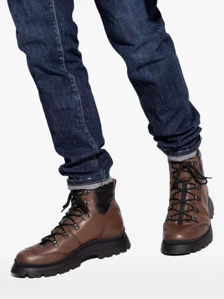 Туристически боти Hogan с връзки с дантела кафяво