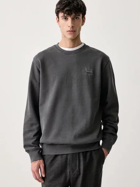 G-Star bluza Logo overdyed r szara