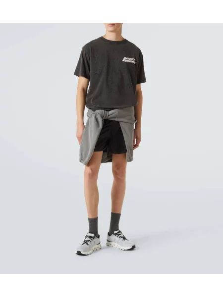 Tricou Satisfy zdrențuiți din jerseu gri