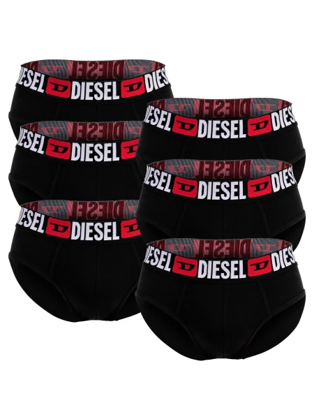 DIESEL Slipy červená / černá bílá