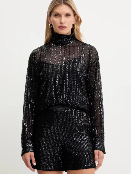 Karl Lagerfeld bluză cu imprimeu negru