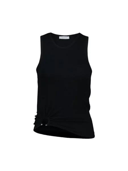 Dzianinowy top Rabanne czarny
