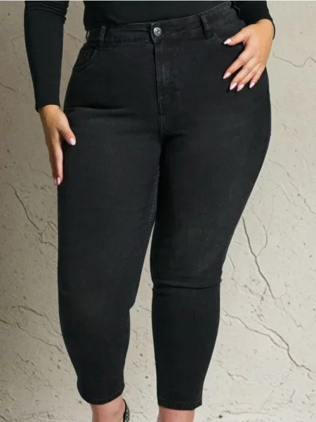 Джинси mom fit чорний