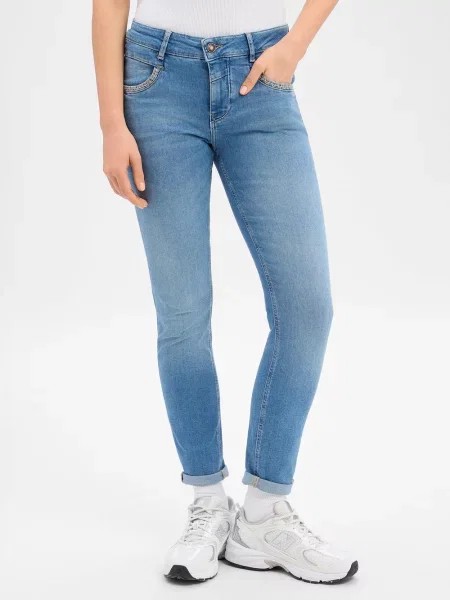 Mos Mosh Obcisłe Dżinsy Mmnaomi Salute blau niebieskie