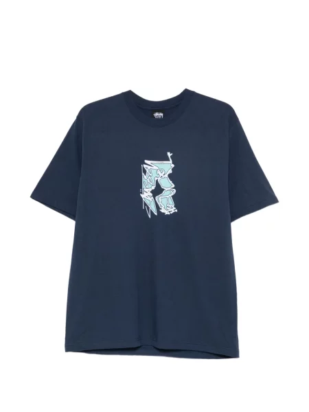 Tricou Stüssy cu imagine albastru