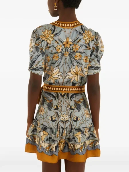 Rochie mini Farm Rio plic albastru