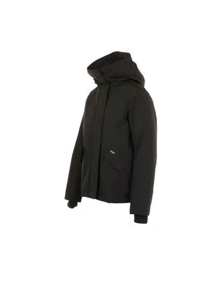 Kurtka puchowa Woolrich z kapturem czarna