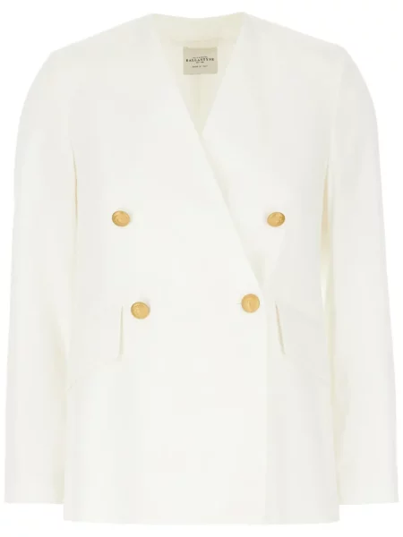 Marynarka Ballantyne dwurzędowa biała