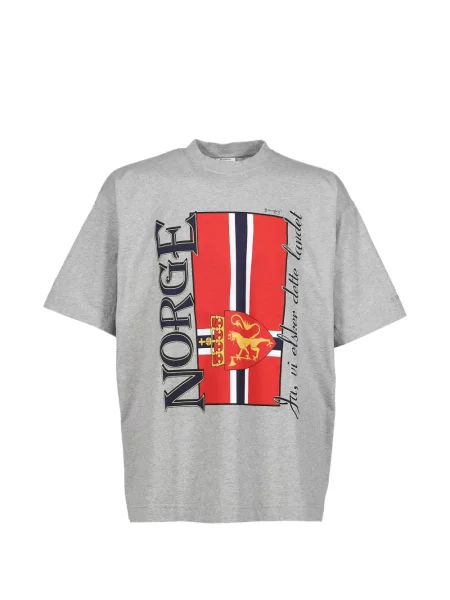 Tricou Vetements cu imagine gri