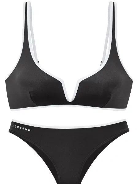 Elbsand Costum de baie două piese negru alb