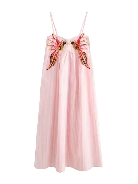 Next Rochie de vară portocaliu pastel / închis roz