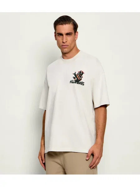 AllSaints Tricou Cacti | Oversize fit bej