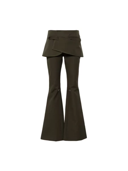 Spodnie Courreges zielone