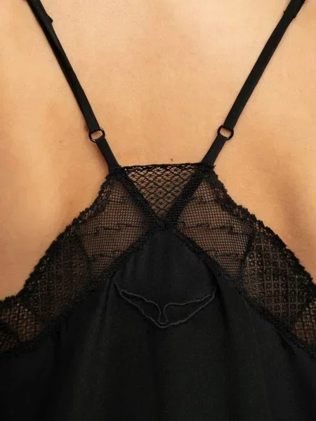 Шелковый топ Zadig&voltaire черный