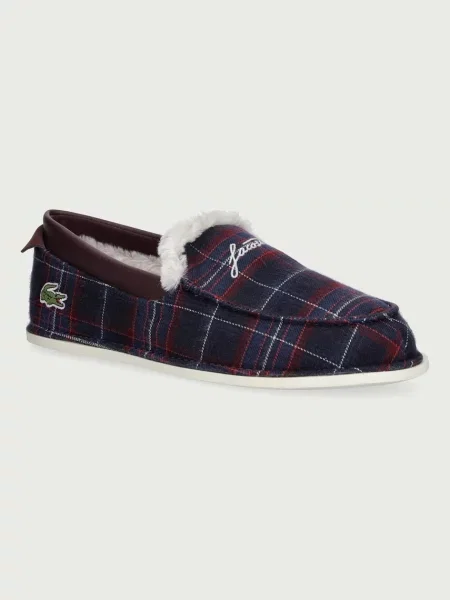 Lacoste papuci de casă pentru bărbați cu finisaj plușat AUBREY SLIPPER