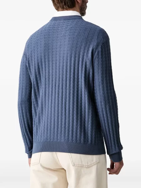 Pulover Armani Exchange cu decolteu rotund albastru